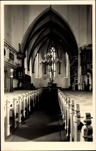 Ak Weida in Thüringen, Stadtkirche, Innenansicht
