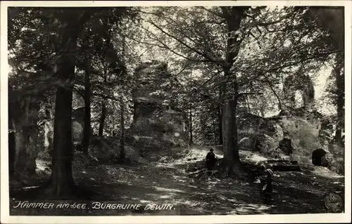 Ak Hamr na Jezeře Hammer am See Region Reichenberg, Burgruine Dewin