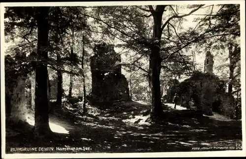 Ak Hamr na Jezeře Hammer am See Region Reichenberg, Burgruine Dewin