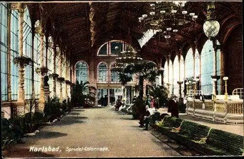 Ak Karlovy Vary Karlsbad Stadt, Sprudel-Colonnade