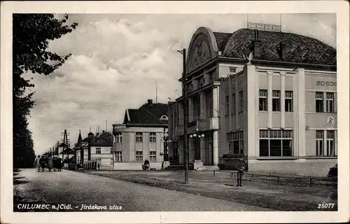 Ak Chlumec nad Cidlinou Chlumetz an der Cidlina Region Königgrätz, Jiraskova ulice