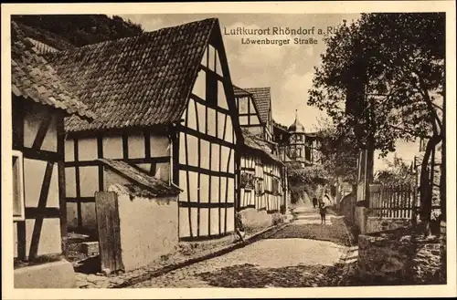 Ak Rhöndorf Bad Honnef am Rhein, Löwenburger Straße