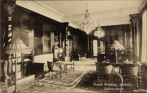 Ak Malmö Schweden, Hotell Kramer, Läsrummet