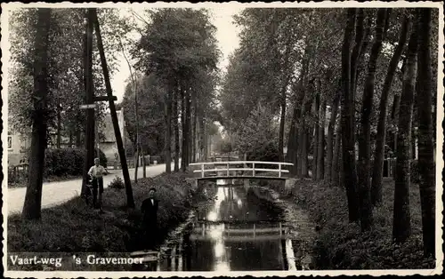 Foto Ak 's-Gravenmoer Nordbrabant, Vaart weg