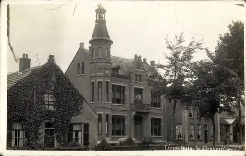 Foto Ak 's-Gravenmoer Nordbrabant, Gem. huis, Ortsansicht