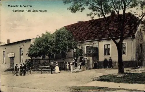 Ak Marwitz Velten in der Mark, Gasthaus