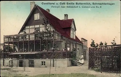 Ak Schmachtenhagen Oranienburg im Kreis Oberhavel, Konditorei und Café Emilie Buttermilch