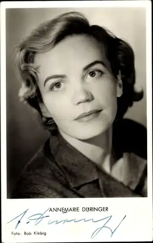 Ak Schauspielerin Annemarie Düringer, Portrait, Autogramm