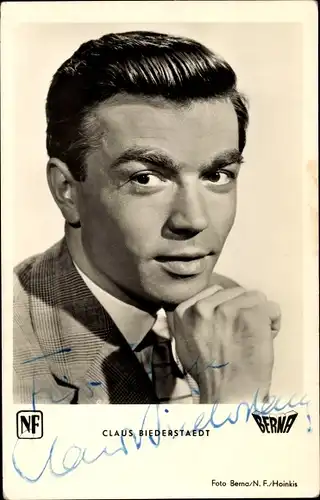 Ak Schauspieler Claus Biederstaedt, Portrait, Autogramm