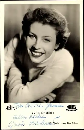 Ak Schauspielerin Doris Kirchner, Autogramm, Portrait