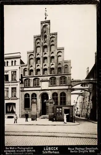 Ak Lübeck in Schleswig Holstein, Partie am Schifferhaus, Die Welt in Photographien