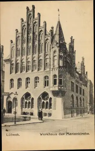 Ak Lübeck in Schleswig Holstein, Werkhaus der Marienkirche