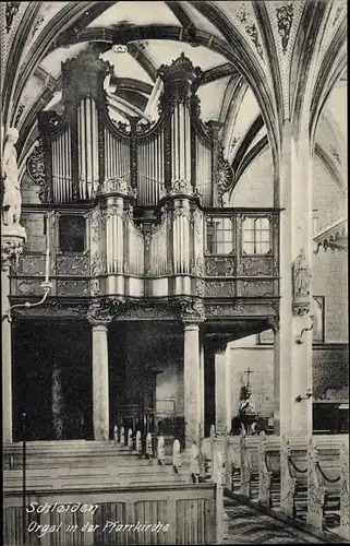 Ak Schleiden in der Eifel, Orgel in der Pfarrkirche, Innenansicht