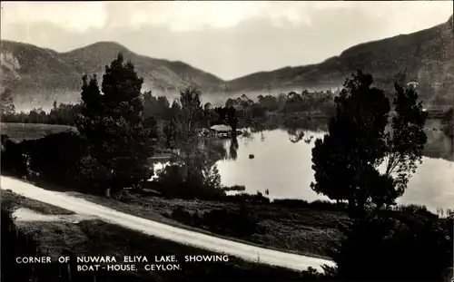 Ak Ceylon Sri Lanka, Corner of Nuwara Eliya Lake, Boat House