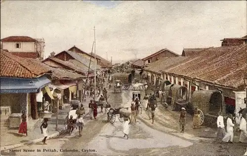 Ak Pettah Colombo Sri Lanka Ceylon, Street Scene