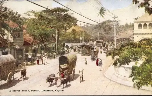 Ak Pettah Colombo Sri Lanka Ceylon, Street Scene