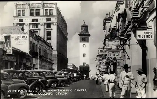 Ak Colombo Sri Lanka Ceylon, Chatham Street, the Main Shopping Centre, Fort