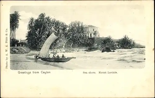 Ak Dehiwala Ceylon Sri Lanka, Sea Shore, Mount Lavinia