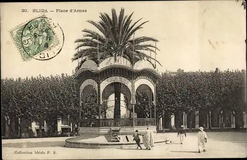 Ak Blida Algerien, Place d'Armes