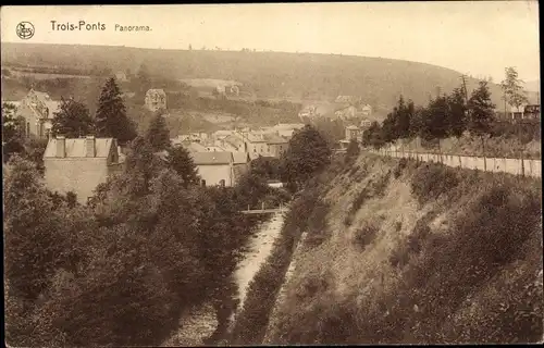 Ak Trois Ponts Dreibrücken Wallonien Lüttich, Panorama