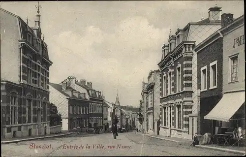 Ak Stavelot Wallonien Lüttich, Entree de la Ville, rue Neuve