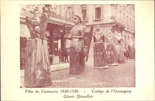 Ak Brüssel, Fêtes du Centenaire 1830 1930, Cortège de l'Ommegang