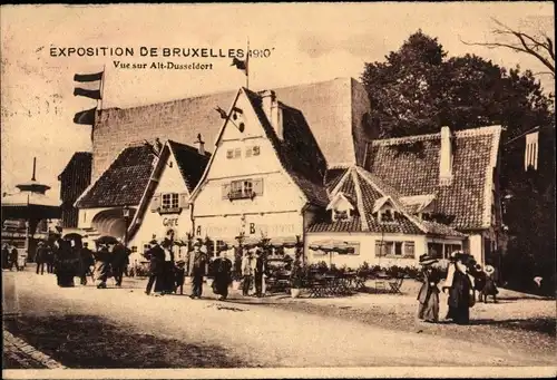 Ak Brüssel, Exposition de Bruxelles 1910, Vue sur Alt-Dusseldort