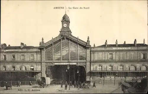 Ak Amiens Somme, La Gare du Nord