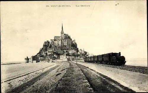 Ak Le Mont Saint Michel Manche, Vue Generale