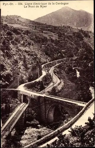 Ak Nyer Pyrénées-Orientales, Ligne electrique de la Cerdagne, Le Pont de Nyer