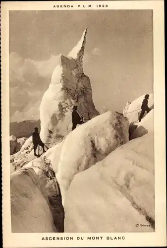 Ak Chamonix Mont Blanc Haute Savoie, Ascension du Mont Blanc