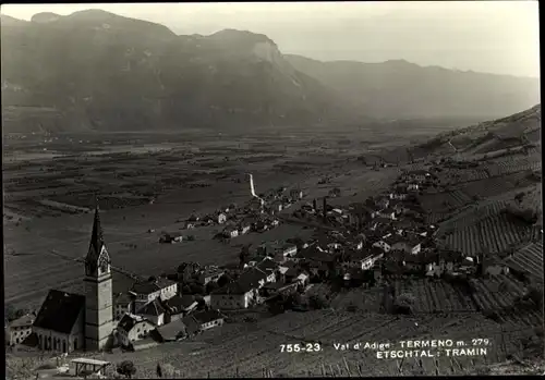 Ak Tramin an der Weinstraße Termeno sulla Strada del Vino Südtirol, Ortsansicht mit Panorama