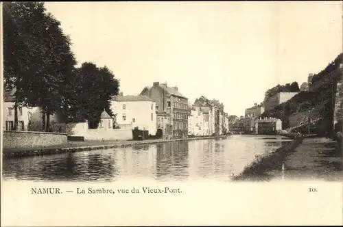 Ak Namur Wallonien, La Sambre, Vieux Pont