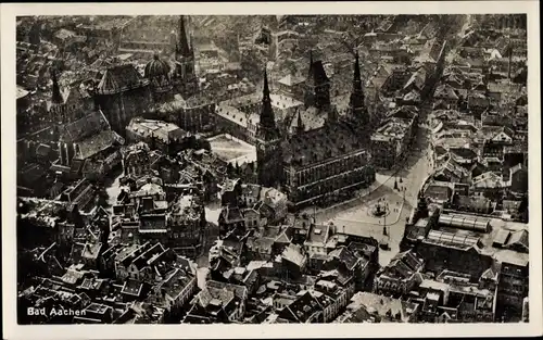 Ak Aachen in Nordrhein Westfalen, Panorama, Fliegeraufnahme