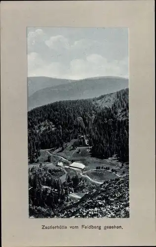 Ak Feldberg im Schwarzwald, Zastlerhütte, Panorama
