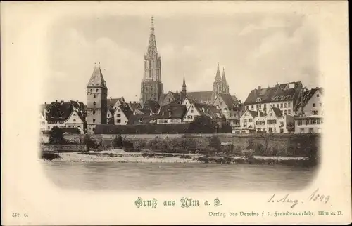 Ak Ulm an der Donau, Teilansicht