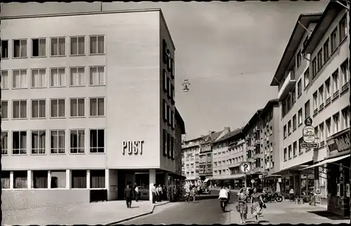 Ak Gießen an der Lahn Hessen, Schulstraße, Post, Straßenszene