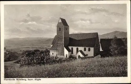 Ak Oy Mittelberg im Allgäu, Pfarrkirche