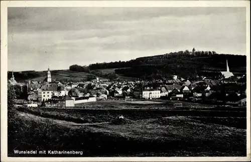 Ak Wunsiedel im Fichtelgebirge Oberfranken, Katharinenberg, Totalansicht