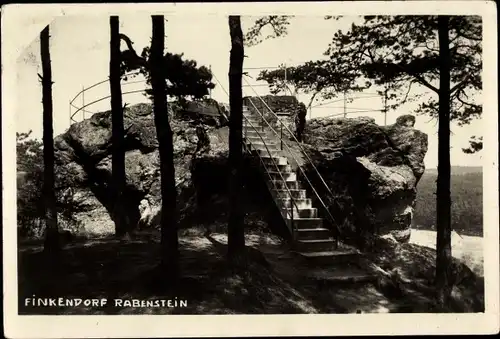 Ak Polesí Rynoltice Finkendorf Region Reichenberg, Rabenstein