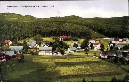 Ak Polesí Rynoltice Finkendorf Region Reichenberg, Gesamtansicht