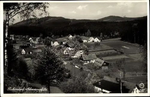 Ak Schwarzpfütz Polesí Rynoltice Finkendorf Region Reichenberg, Gesamtansicht