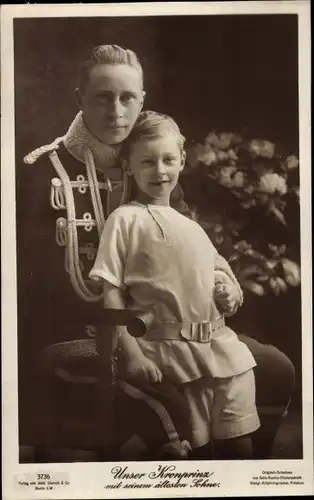 Ak Kronprinz Wilhelm von Preußen mit Prinz Wilhelm, Liersch 3736