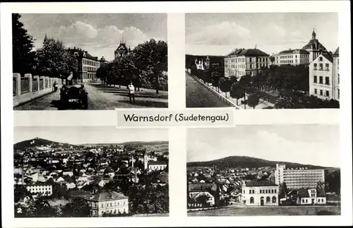 Ak Varnsdorf Warnsdorf Region Aussig, Straßenpartie, Teilansicht, Gebäude
