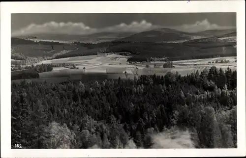 Ak Království Königswalde Šluknov Schluckenau Region Aussig, Jüttelbergbaude im Winter