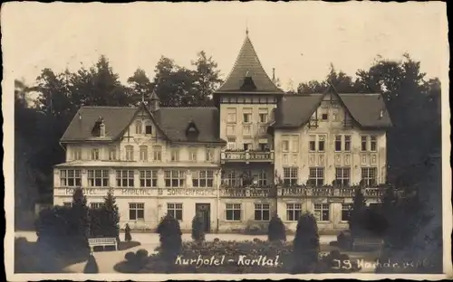 Foto Ak Šluknov Schluckenau Region Aussig, Kurhotel Sommerfrische Karltal