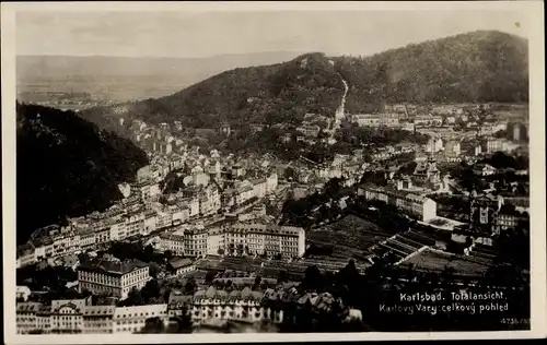Ak Karlovy Vary Karlsbad Stadt, Gesamtansicht