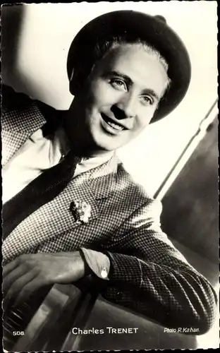 Ak Sänger Charles Trenet, Portrait