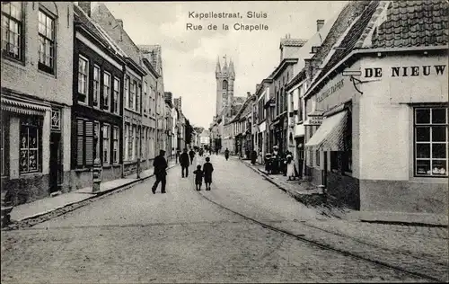 Ak Sluis Zeeland Niederlande, Kapellestraat