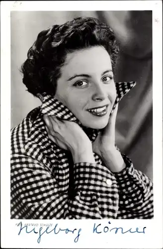 Ak Schauspielerin Ingeborg Körner, Portrait, Autogramm